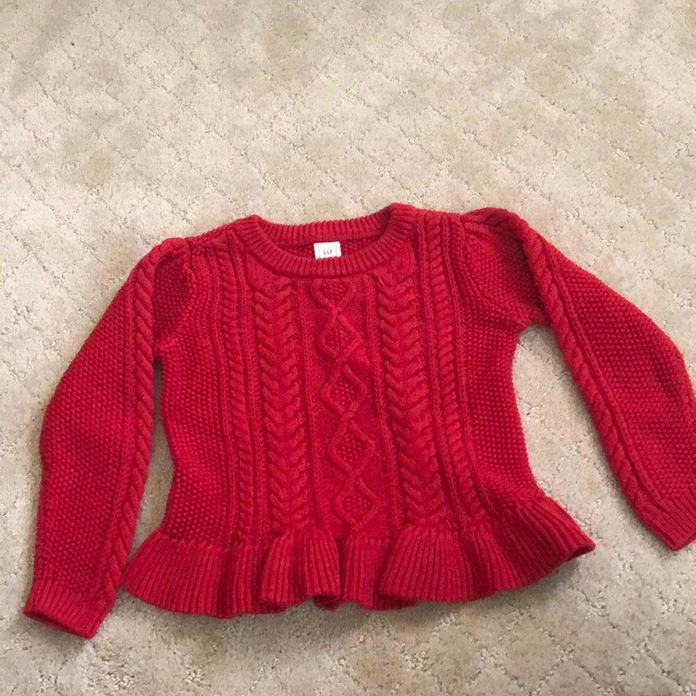 Red Cable Knit GAP Sweater